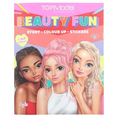 Imagem de Depesche TOPModel Beauty Fun 13137 Colouring Book with 36 Pages for Designing Model Motifs, Includes 3 Double-Sided Stickers