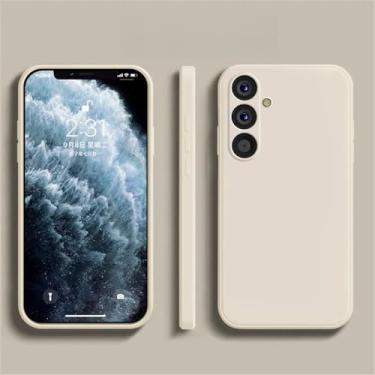 Imagem de Para Samsung A54 5G Case Liquid Camera Phone Cases Para Samsung Galaxy A54 A55 A15 5G Soft Back Cover,creme,branco,Para Galaxy A54 5G