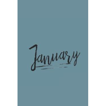 Imagem de January Black Text Notebook: Spirit Mountain Blue Matte Finish Lined Journal, 6 x 9 120 Pages, Gift For Thinkers, List Makers and Doers (January Black Text Journal)