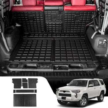 Imagem de Maszupir Tapete de carga compatível com Toyota 4Runner 2010-2024 forro de porta-malas protetor de capa de assento traseiro para todos os climas 2023 4 acessórios de corredor (tapete de porta-malas +