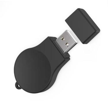 Imagem de Carregador USB durável 5V/0,5 A, base de carregamento preta, suporte de carregamento sem fio para Samsung Galaxy Watch 4/Watch 3/Active/Active 2 Smartwatch