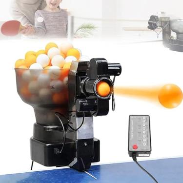 Imagem de Robô de Tênis de Mesa Máquina de Bolas de Pingue-pongue para Treinamento, Servidor de Robô de Ping Pong, Lançador de Bolas de Tênis de Mesa com 36 Bolas de Giro Diferentes