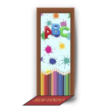 Imagem de Veste Porta, Decoração Escolar, ABC, Capa Porta, Painel de Porta 80x21