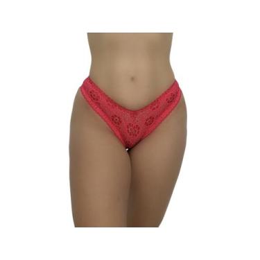 Imagem de Calça Tanga Tangão Renda e Microfibra Rosset - Kape Lingerie, Vermelho