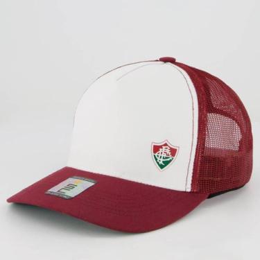 Imagem de Boné Fluminense Trucker Branco e Bordô - Supercap, Único