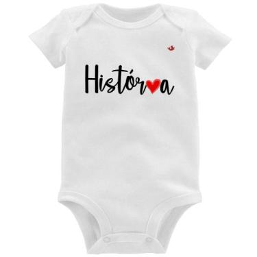 Imagem de Body Bebê História por amor - Foca na Moda, Branco, G