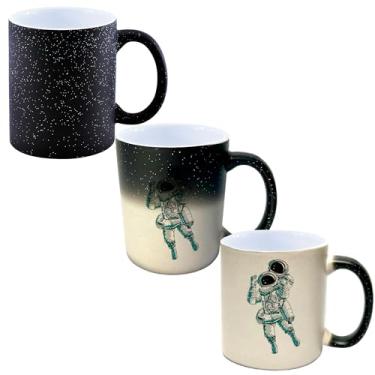 Imagem de Caneca Magica Porcelana Glitter Muda de Cor - 325ml - Astronauta JIU JITSU Lutando
