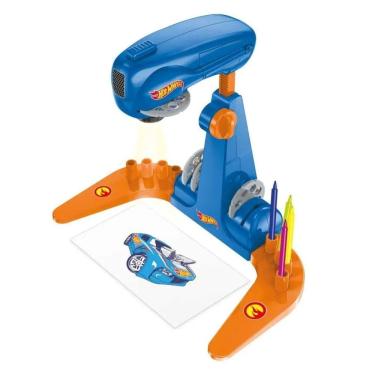 Imagem de Mesa Projetora Hot Wheels Brinquedo Infantil Para Colorir - Multikids