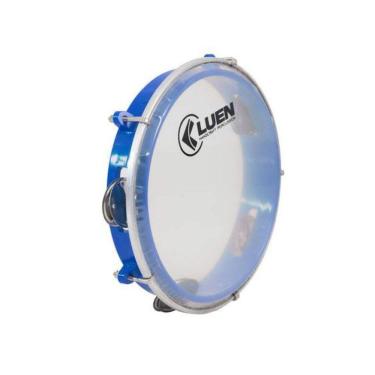 Imagem de Pandeiro Luen 8? Junior Pele Cristal ABS Platinelas de Inox