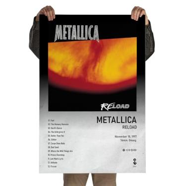 Imagem de Poster Autoadesivo 60x90cm Álbum Reload Metallica, heavy metal, Spotify
