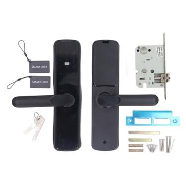 Imagem de Bloqueio de senha de aplicativo inteligente QANYEGN, fechadura de porta inteligente de hotel, senha de cartão IC e desbloqueio de chave Fechadura de segurança de porta de indução