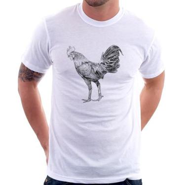 Imagem de Camiseta Galo Desenho - Foca na Moda, Branco, M