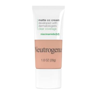 Imagem de Neutrogena Creme CC fosco sem falhas com cobertura transparente, cobertura total de cor corretora creme maquiagem facial com niacinamida (b3), óleo, fragrância, sem parabeno e ftalatos,