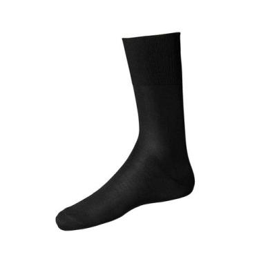 Imagem de Meia Lupo Social 100%Poliamida Classica 1100 Preto, 45/49, Preto
