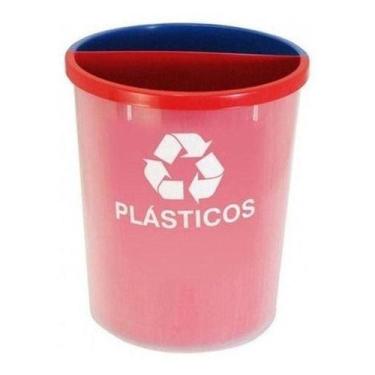 Imagem de Lixeira Mix 25 Litros Coleta Seletiva Com 2 Divisões Mix2 - JSN