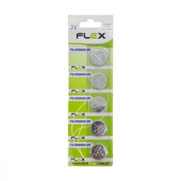 Imagem de Pilha Bateria Flex Botao Cr2025 C/5 - flex xcell