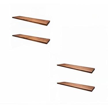 Imagem de Prateleiras de Madeira C Suporte Embutido invisível Madeira Pinus Natural (IPE) 60cm (4)