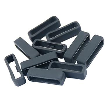 Imagem de dailymall 10 peças de tiras de borracha macia de silicone para Garmin – Preto – 235 22 mm