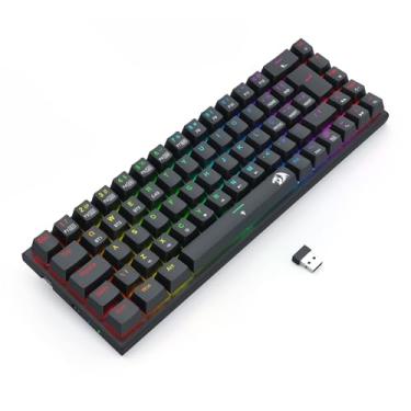 Imagem de Teclado Mecânico Gamer Redragon Ryze Pro RGB Preto Switch Marrom K633RGB-PRO (PT-BROWN)