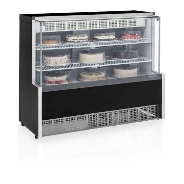 Imagem de Vitrine Refrigerada Gpea140r Gelopar Aurora Confeitaria 1,40mt Preto 110v