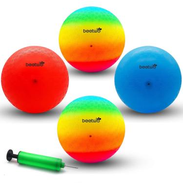 Imagem de Pacote de 4 Dodgeball Kickball Playground Balls Beetwo de 8,5 polegadas