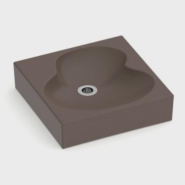 Imagem de Kit 2 Cubas de Apoio 41x41cm Ruy Ohtake Roca Café