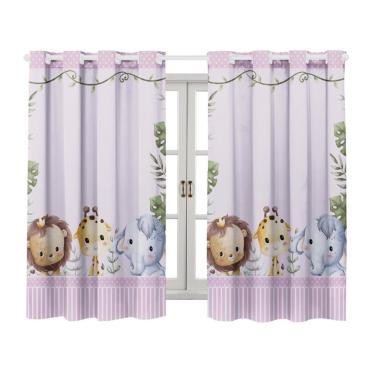 Imagem de Cortina Infantil Blackout 2,00 X 1,40 Estampada Decorativa