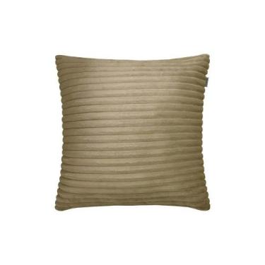 Imagem de Capa De Almofada Decorativa Flannel 50 X 28 - Adomes Bege