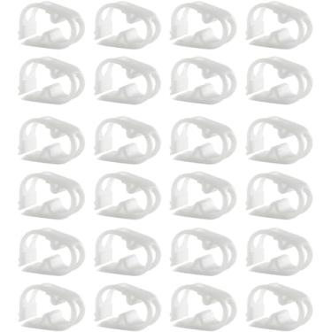 Imagem de Pacote com 24 braçadeiras de tubo ajustáveis de plástico, braçadeira de mangueira de controle de fluxo de válvula de aperto de laboratório, braçadeira de cateter para ligar e desligar