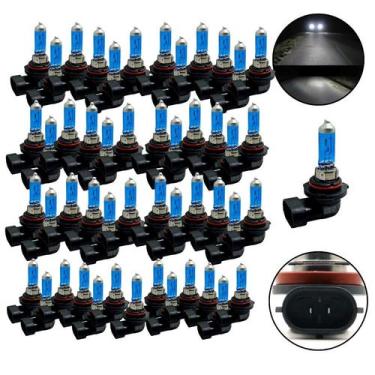 Imagem de Kit 50 Lampadas Super Branca H9 4300K 65W 12V Atacado Lote - FullLight