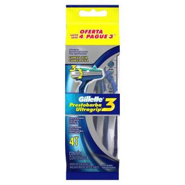 Imagem de Aparelho de Barbear Prestobarba Ultragrip 3 Masculino Leve 4 Pague 3 -