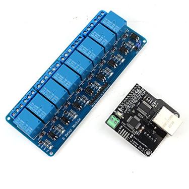 Imagem de Módulo de Controle Zaweliyo RJ45, Placa de Controlador Ethernet Com relé de 8 Canais para LAN WAN Network Remote Control, Integração do Servidor Web