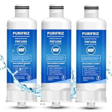 Imagem de PURIFRIZ Pacote com 3 filtros de água para geladeira DA97-17376B compatível com Samsung HAF-QIN/EXP, DA97-08006C, RF28R7201SR, RF28R7351SG, WD-F45, certificado NSF/ANSI 42 e 372, 6 meses/300 galões