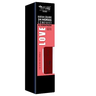 Imagem de Batom Líquido 24H Confort Max Love - Cor 753 - Matte Intenso, Longa Duração e Não Transfere - Maquiagem Boca Cosméticos