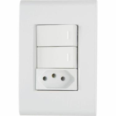 Imagem de Conjunto 2 Interruptores Simples + 1 Tomada 2P+T 10A Liz Tramontina