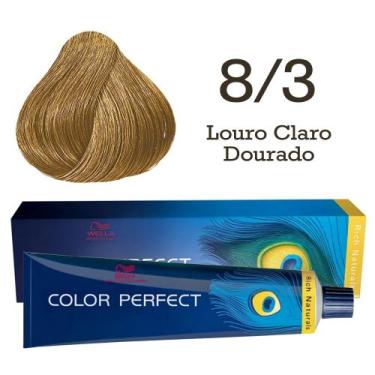 Imagem de Coloração Color Perfect 8/3 Louro Claro Dourado  Wella - Wella Profess