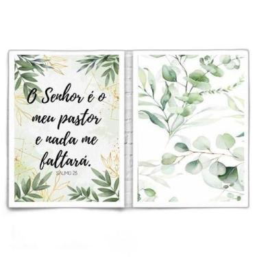 Imagem de Kit 2 Quadros Evangélicos Salmo 23 24X18 Com Vidro - Preta - Quadros O