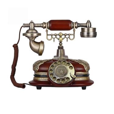 Imagem de TelPal Botão de discagem rotativa retrô vintage estilo antigo, mesa, telefone, casa, sala de estar, decoração