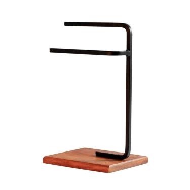 Imagem de Porta Toalha De Rosto Para Pia Glam Base De Madeira D09 Preto - Mpozenato