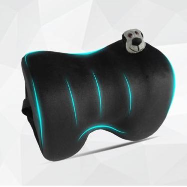 Imagem de Travesseiro de encosto de cabeça de carro, espuma de memória espacial para alívio de dor no pescoço, travesseiro de carro com alça ajustável, design ergonômico - travesseiro de pescoço de carro de