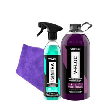 Imagem de Kit Lavagem Extrema Vonixx V-FLOC 3L + Sintra Fast + Pano de Microfibra – Limpeza Profunda e Rápida para Interior e Exterior Automotivo com Alto Rendimento e Acabamento Profissional