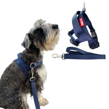 Imagem de Coleira Peitoral Anti-puxão com Guia para Cão de Pequeno Porte - Canadá K9 (azul marinho)