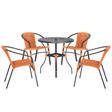 Imagem de 04 Cadeiras Floripa e Mesa Roma Trama 