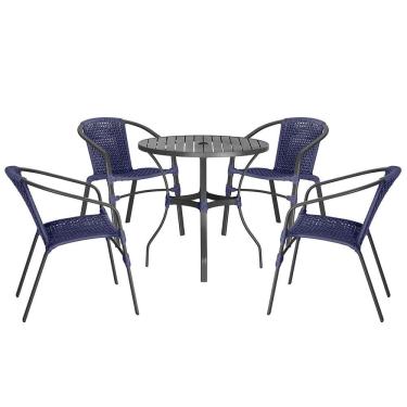 Imagem de 04 Cadeiras Floripa e Mesa Roma Trama 