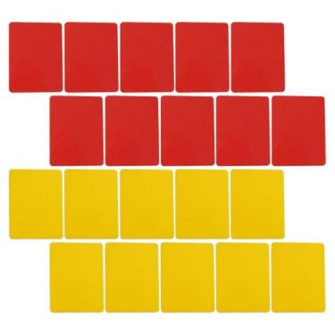 Imagem de SUPVOX 20 peças cartas de árbitro de jogo de futebol vermelho amarelo cartas de demissão de futebol suprimentos de futebol multifunções cartas de árbitro cartas de árbitro cartão vermelho acessórios
