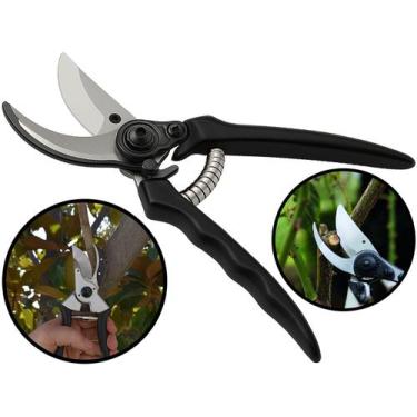 Imagem de Tesoura Manual De Poda Galhos Arbustos Jardinagem Lâmina Metálica Prof