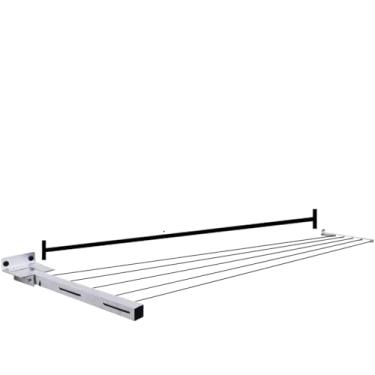 Imagem de Varal de Roupa de Parede Retrátil para Sacada Até 80kg