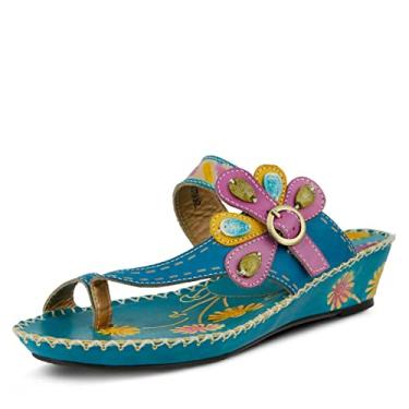 Imagem de Sandália feminina Spring Step L`Artiste Santorini Slide, Turquoise, 7.5-8