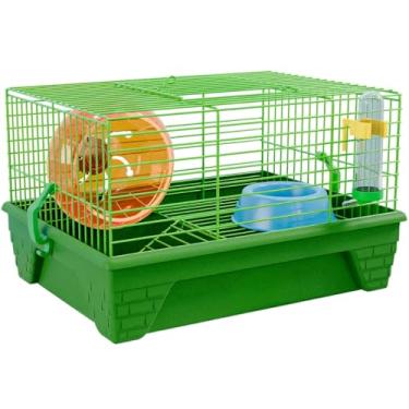 Imagem de Gaiola para Hamster Completa Luxo Transporte para Roedores (Verde)