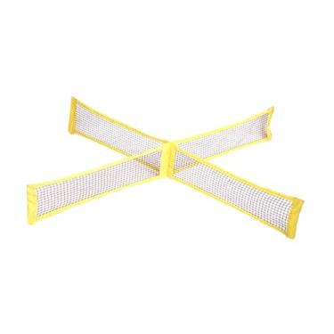 Imagem de oshhni Rede de vôlei e badminton de quatro vias, jogo de vôlei de quatro quadrados, rede de handebol, de para parque, quintal, praia, gramado, 2 Metros X 0.3